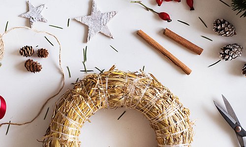 DIY Adventkranz Binden