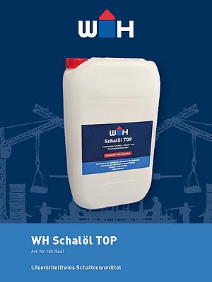 Flyer in hellblau mit Kunststoff Kanister