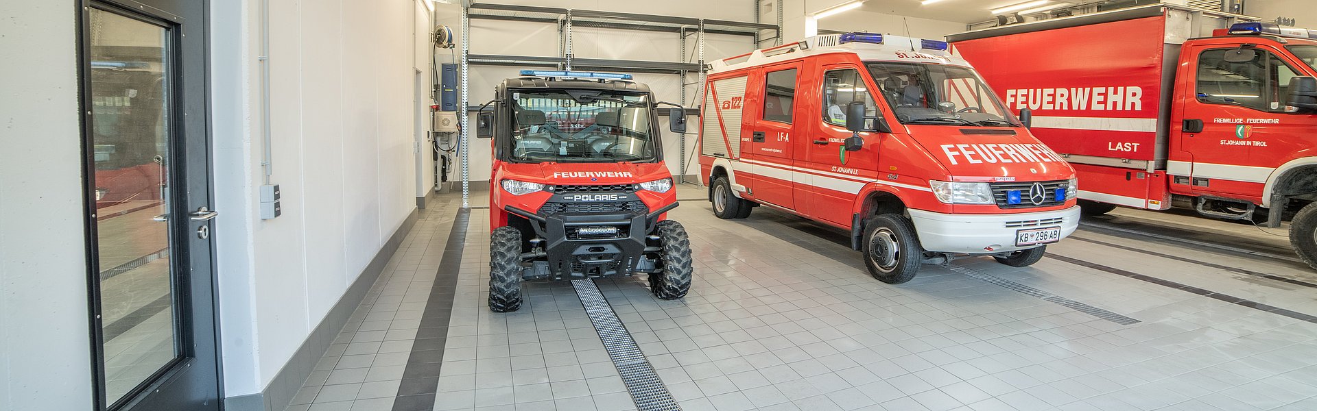 Blick in die Feuerwehrhausgarage