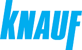 Logo Knauf in hellblauer Schriftfarbe